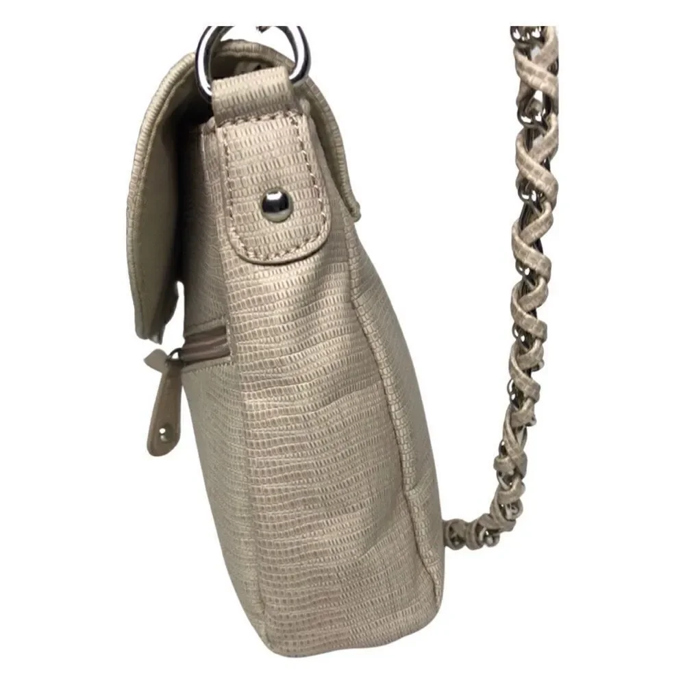 Chico’s Beige Textured Crossbody Shoulder Bag